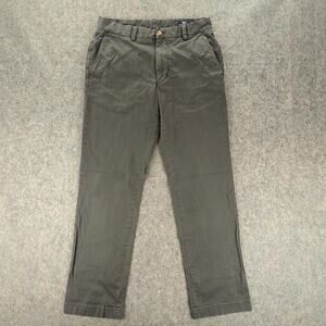 Vineyard Vines Pants Mens 30x32 Gray Stretch Chino Casual Flat Front Twill